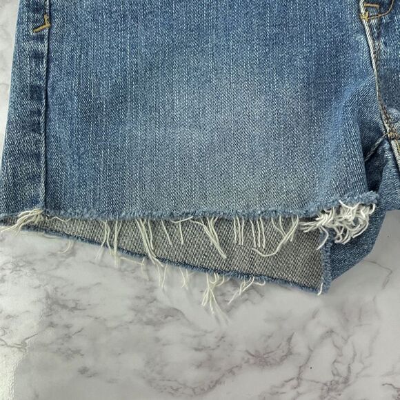 Stamp 10 Blue Metal Detail Custom Cutoff Shorts 4 - Picture 2 of 6